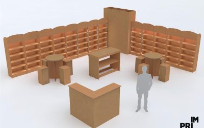 Diseño en cartón: muebles comerciales sostenibles, ligeros y resistentes