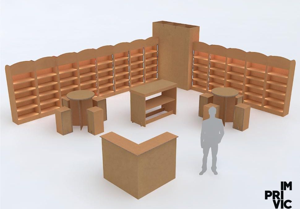 Diseño en cartón: muebles comerciales sostenibles, ligeros y resistentes